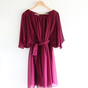 Suzy Chin for Maggie Boutique Belted Dolman Sleeve